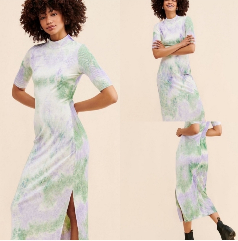 Free People Pastel Tie-Dye Midi Dress
